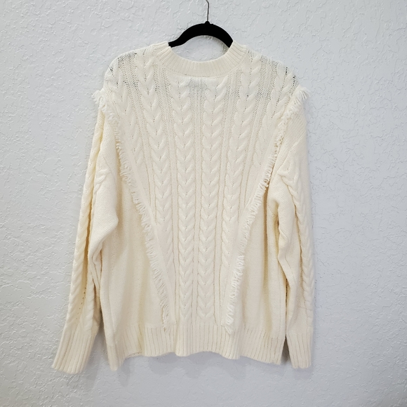 Lane Bryant Fringe Cableknit sweater plus sz 22 24 new with tags - Picture 9 of 9